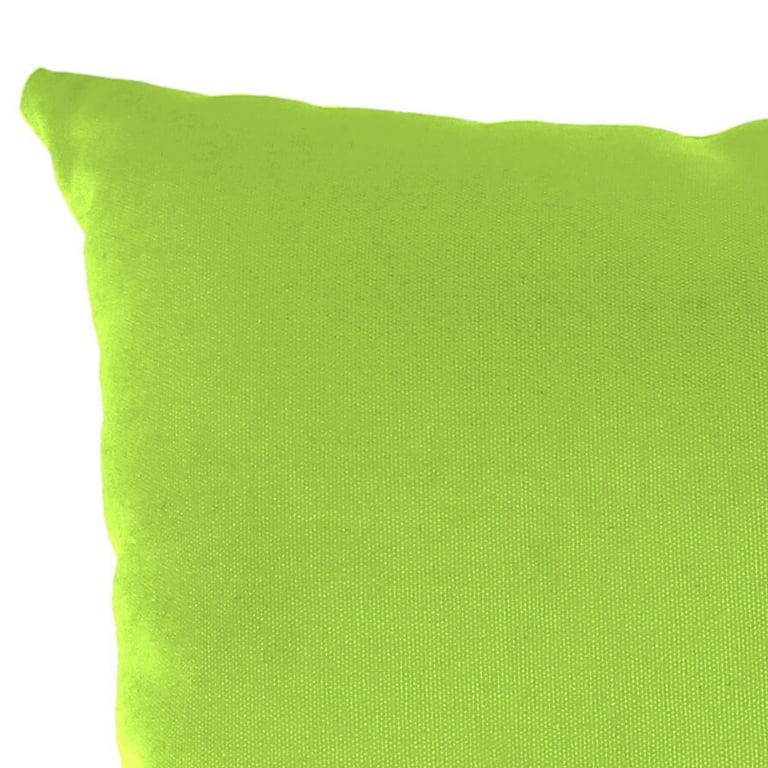 Jordan Manufacturing 12 x 19 Greenery Lime Green Solid Rectangular Outdoor Lumbar Throw Pillow 2 Pack Walmart
