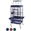 Prevue Select Wrought Iron Parrot Bird Cage 24x20x60", Cobalt Blue