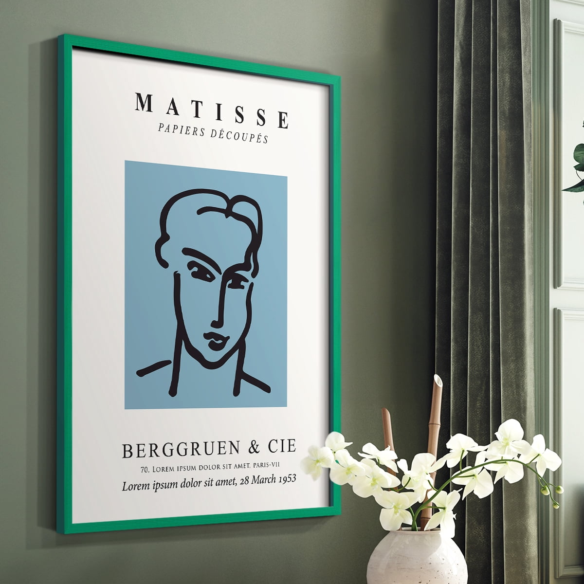 Matisse CXXXVI Framed Print in Green Solid Wood 11 x 14 Framed Print