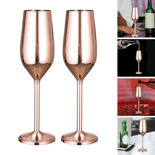 Copa de Champán Elegantes Copas para Beber Estilo Vintage Escritorio Soplado a Mano para Bar Comedor Cobre perfecl copa de champán