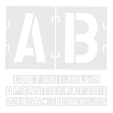 FRCOLOR 42 Pcs Stencil Vinyl Spray Painted Letter Stencils 6.50X5.20X0.10CM