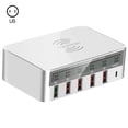 thumbnail image 3 of Methold 818F 6 en 1 rápido Multi-puertos inalámbrico USB C Tipo C Carga rápida QC3.0 Estación de carga de teléfono para Teléfono y Comunicación, 3 of 6