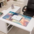 thumbnail image 4 of Watercolor Landscape Sea Sailboat Mouse Mat, Rectangle Large Non-Slip Rubber Gaming Mouse Pad with Stitched Edges, Office Mouse Pad for Women Men Kids, 31.5x15.7in, 4 of 7