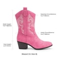 thumbnail image 2 of Botas DREAM PAIRS DWUMMB2505 Rosadas Bordadas hasta Media Pantorrilla Talla 10, 2 of 7
