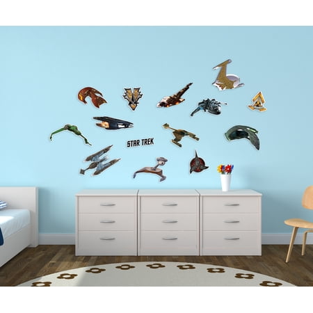 Star Trek Villian Ships Movable Vinyl DIY Wall Art Stickers Set – Walls Windows Doors