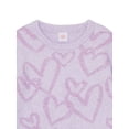 thumbnail image 3 of Wonder Nation Girls Novelty Feather Yarn Heart Icon Sweater, Sizes 4-18 & Plus, 3 of 5