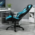 thumbnail image 4 of Topcobe Home Office PU Cuir Réglable Chaise de Bureau Pivotante, Bleu, 4 of 12