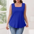 thumbnail image 4 of Yubnlvae Blue Tank Tops for Women Summer Outfits 2025 Square Neck Casual Shirts Blouses，Tank Tops for Women Summer Outfits 2025 Square Neck Casual Shirts Blouses, Xxl, 4 of 6