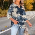 thumbnail image 5 of Babysbule Crewneck with Front Cutout 3/4 Sleeve, Position Print, Blouse & Top (Women's Plus Size), 5 of 6