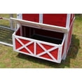 thumbnail image 4 of 81.75" Red and Gray Unique Red Barn Chicken Coop with roof Top Planter, 4 of 5