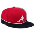 thumbnail image 3 of Men's New Era Navy/Red Atlanta Braves Retro Split Corduroy Snapback Hat, 3 of 5