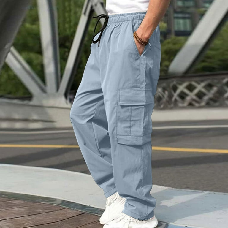 NIEWTR Cargo Pants for Men Baggy Fit Parachute Pants Men Nylon