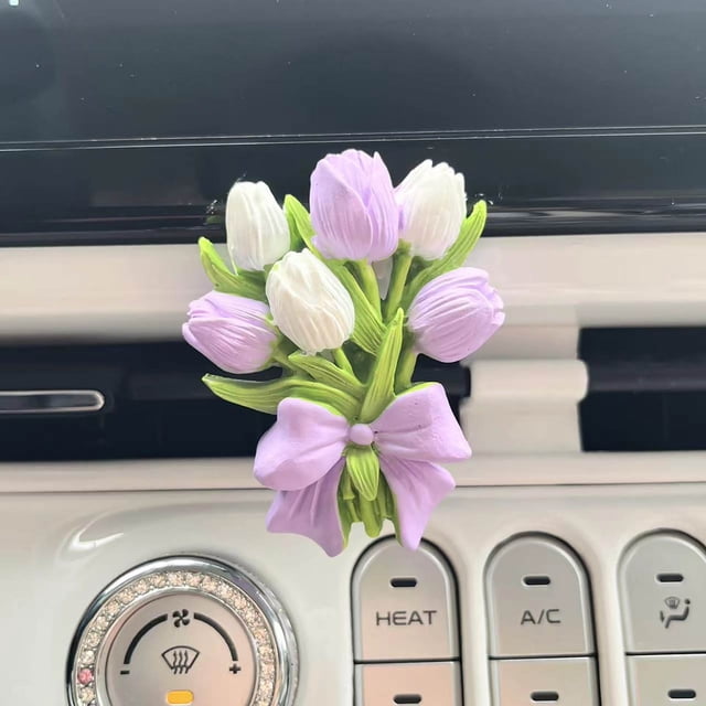 ¡Precios Rebajados!, Miniflor de aromaterapia para automóvil, artículos de decoración para el interior del automóvil, accesorios con clip para aromaterapia para automóvil Akmoler