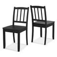 thumbnail image 1 of Costway Wood Dining Chair Set of 2 with Rubber Wood Legs Curved Backrest for Kitchen Black, 1 of 10