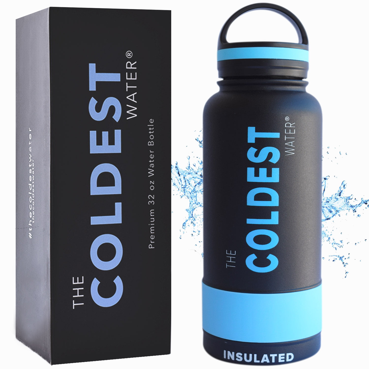 The Coldest Water Bottle 32 oz Wide Mouth Insulated Stainless Steel Hydro