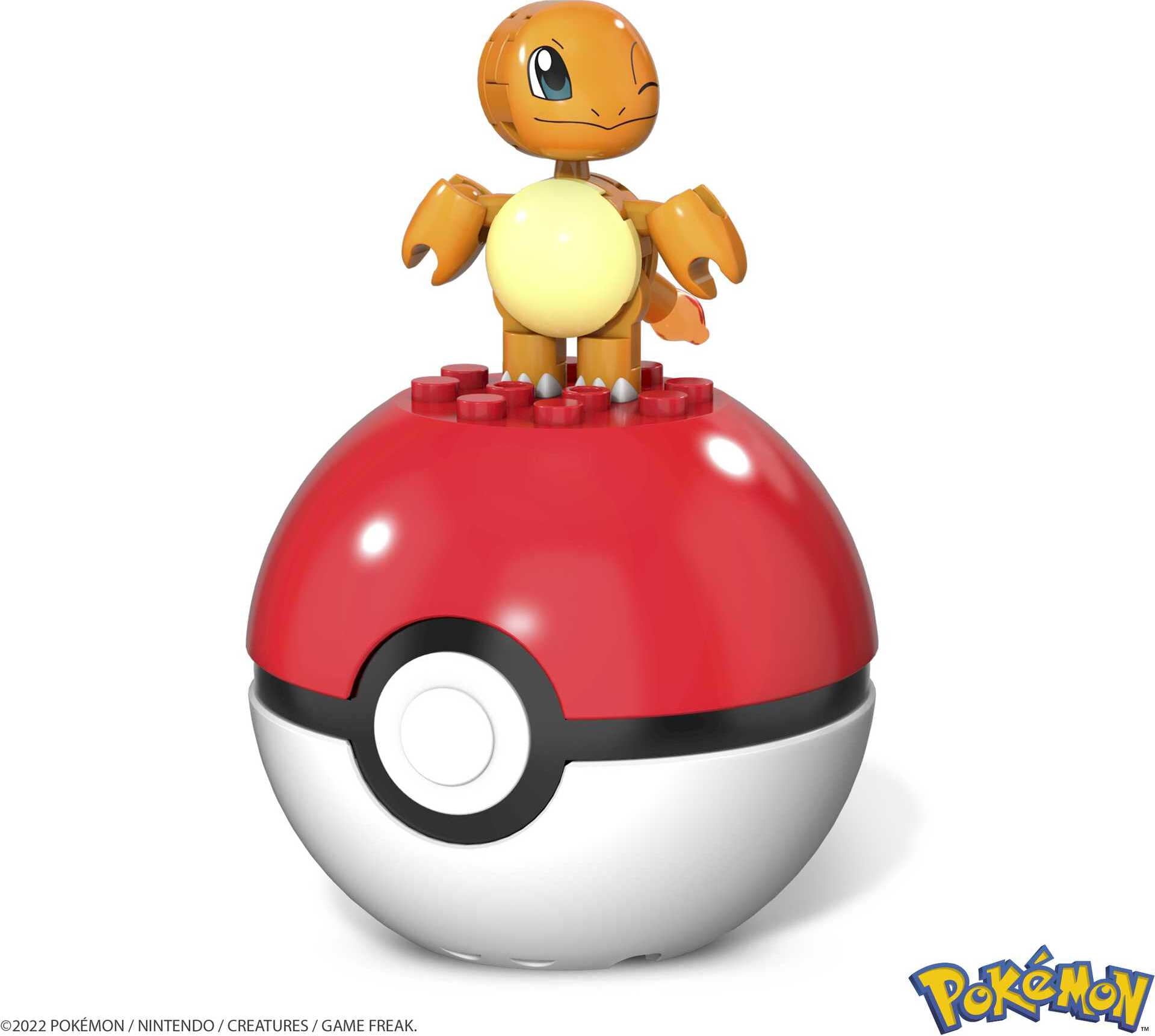 Mega Pokemon Charmander Posable Action Figure Pokeball 16 Piece Buildi