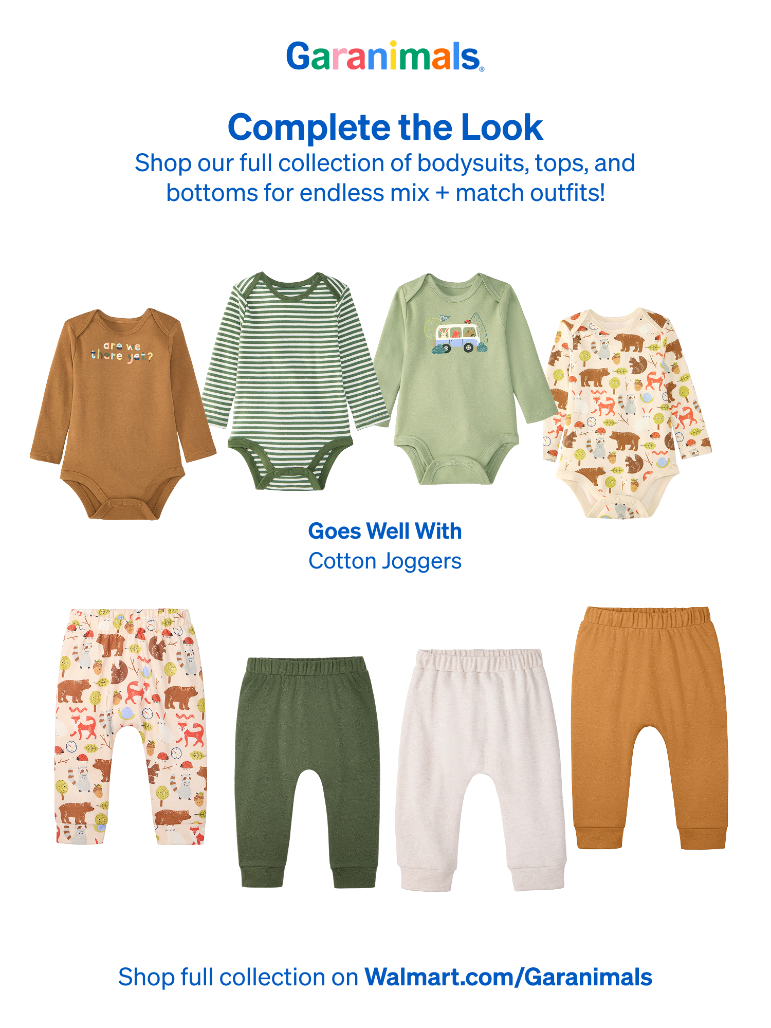 Garanimals 100% Cotton Long Sleeve Bodysuits, 4-Pack photo 8