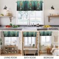 thumbnail image 5 of 2 Pack Mermaid Valance for Window Ocean Fish Kitchen Valance Rod Pocket Short Curtain Topper Decorative Window Treatment for Living Room Bedroom 60"x18", 5 of 8