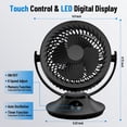 thumbnail image 4 of Ventilador de escritorio PISLIOU de 1200 mAh, recargable, 6 velocidades, inclinación 360°, 4 of 8