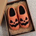 thumbnail image 3 of Halloween Slippers for Women Men Cute House Bedroom Slip on Shoes Memory Foam Indoor Outdoor Couple Slippers Gifts, 3 of 6