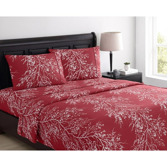 BrylaneHome 4-Pc Foliage Sheet Set