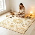 thumbnail image 4 of Hovilon Boho Celestial Area Rug Vintage Astrology Tarot Floor Mat, Soft Crystal Velvet Non-Slip Washable Indoor Carpet for Living Room Bedroom, 120x180 cm, 4 of 5