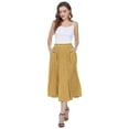 thumbnail image 5 of Zeagoo Womens Casual Boho Skirt Polka Dot High Waist Pleated A-Line Swing Midi Skirts with Pockets, 5 of 9