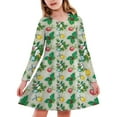 thumbnail image 3 of LUOGENLI Girls Dresses Size 10-12 Cotton Kids Toddler Girls Christmas Trees Deer Print Christmas Long Sleeve Party Princess Dress Dresses for Girls 14-16 Years Old 8-9 Years, 3 of 3