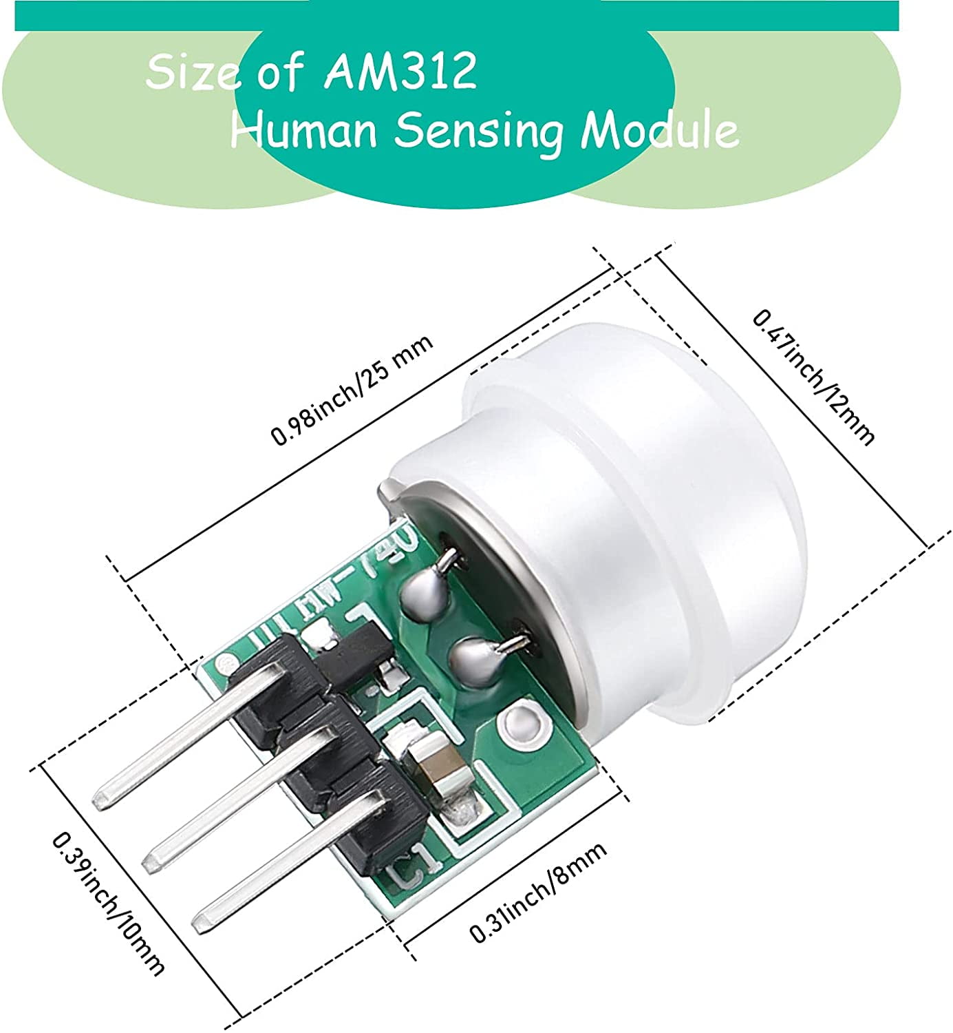 AM312 PIR Motion Body Human Sensor Mini IR Infrared Pyroelectric Detector Module 