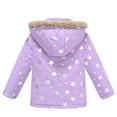 thumbnail image 6 of KaLI_store Girls' Hooded Puffer Jacket Water Resistant Warm Boys Winter Coat Soft Fleece Lined Outerwear Jacket(Purple,9-10 Years), 6 of 6
