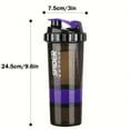 thumbnail image 4 of 16oz Protein Shaker Bottle with Mixing Ball - Leak-Proof, Double-Layer Storage for Powders & Capsules, Ideal for Gym & Outdoor Fitness Enthusiasts, Gym Essentials | Sleek Design | Durable Plasti, 4 of 16