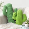 thumbnail image 1 of Juego de 2 cojines AELS Cactus de pana a rayas con forma 3D, 1 of 6