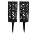thumbnail image 4 of Florero para tumba de cementerio, columna negra, diseño hueco único, fácil instalación, soportes de flores para tumba, 2 uds., 4 of 14