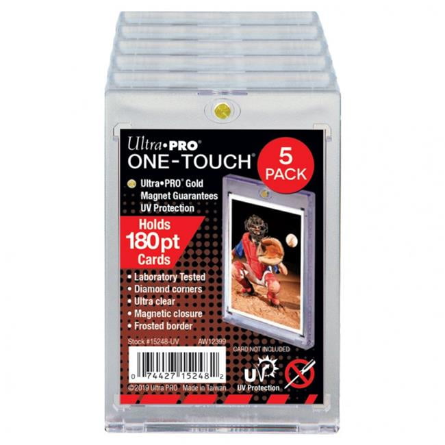 5 Ultra Pro One Touch 35pt Gold Magnetic Card Holders UV Free Shipping! 