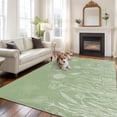 thumbnail image 2 of Sage Green Wildflowers Area Rugs 6'x9', Washable Small Throw Rugs for Kitchen Dining room, Modern Floral Butterfly Plant Indoor Outdoor Rug Non-Slip Low Pile Carpet Runner Reversible Floor Mats, 2 of 8
