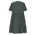 thumbnail image 6 of Zpanxa Summer Dresses for Women, Sun Dresses Women, Womens Spring and Summer V-Neck Loose Solid Pleated Casual High Waist Lace Dress, 6 of 8