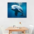 thumbnail image 2 of Nawypu Ocean Animal Cute Beluga Whale Sea Underwater Poster Picture HD Canvas Print Famous Artwork Beautiful Home Decor Bedroom Holiday Moving Gift Wall Art Decor, 2 of 4