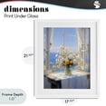 thumbnail image 4 of Stupell Industries Coastal Floral Window View of Sea White Framed Print Under Glass, 17 x 21, by Creative Studio, 4 of 8