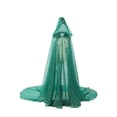 thumbnail image 2 of Capa con capucha de Halloween, accesorio de disfraz de elfo, atuendo gótico para fiesta de disfraces. Verde 50cm, 2 of 9