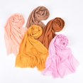 thumbnail image 3 of MSJUHEG Sheer Scarf,Boho Scarf,Scarves Lightweight,Cotton Scarf Lightweight,Floral Scarf,Tulle Tassel Scarf Shawls for Long Scarf D One Size, 3 of 4