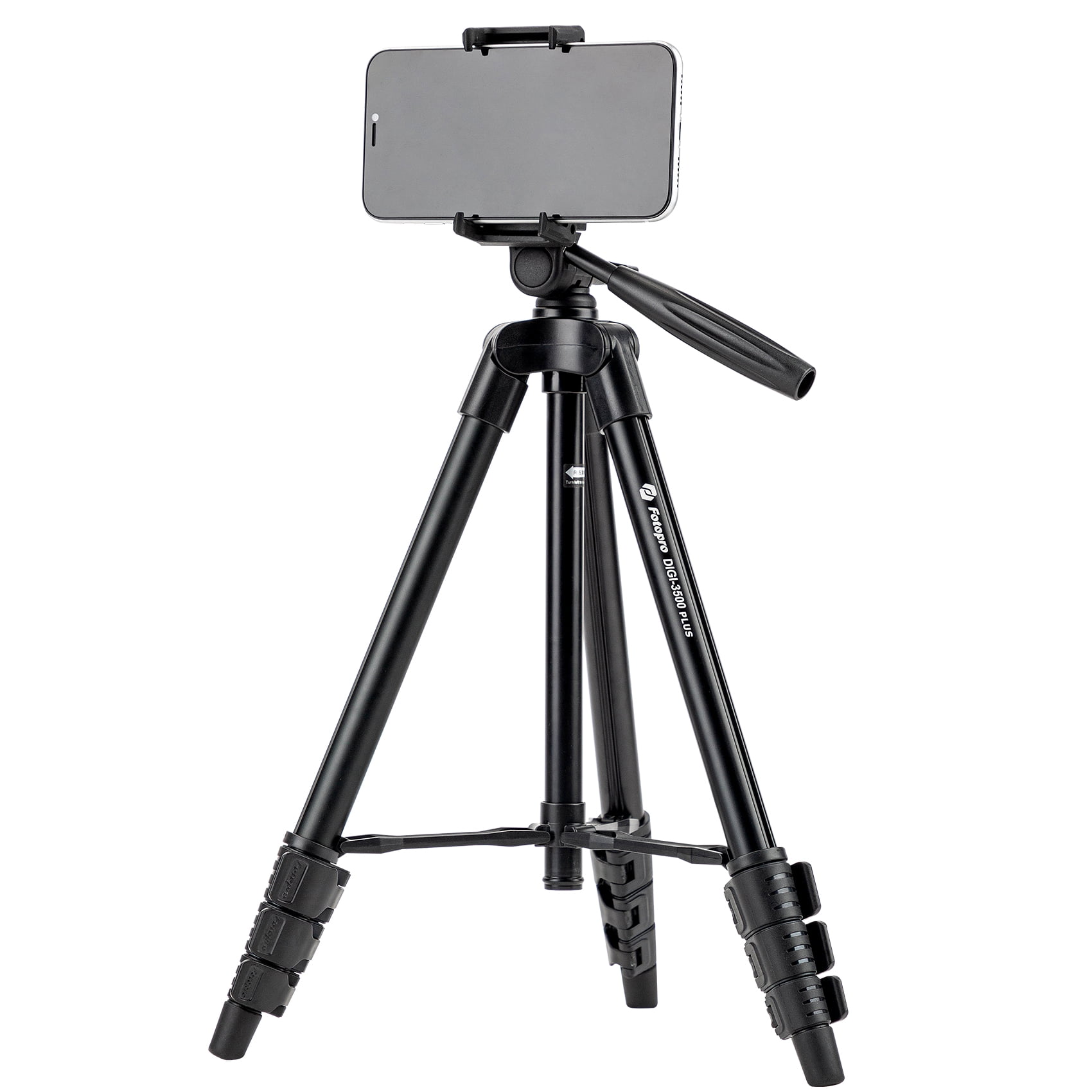 Fotopro Tripod for Camera and Phone, 48” Lightweight Aluminum Stand with 3-Way Head, Digi-3500 Plus