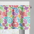 thumbnail image 5 of Ambesonne Paisley Valance & Curtain, Modern Striped Oriental, 55"x24", Multicolor, 5 of 6
