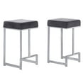 thumbnail image 5 of Dorrington Faux Leather Backless Counter Height Stool in White/Silver (Set of 2), 5 of 5