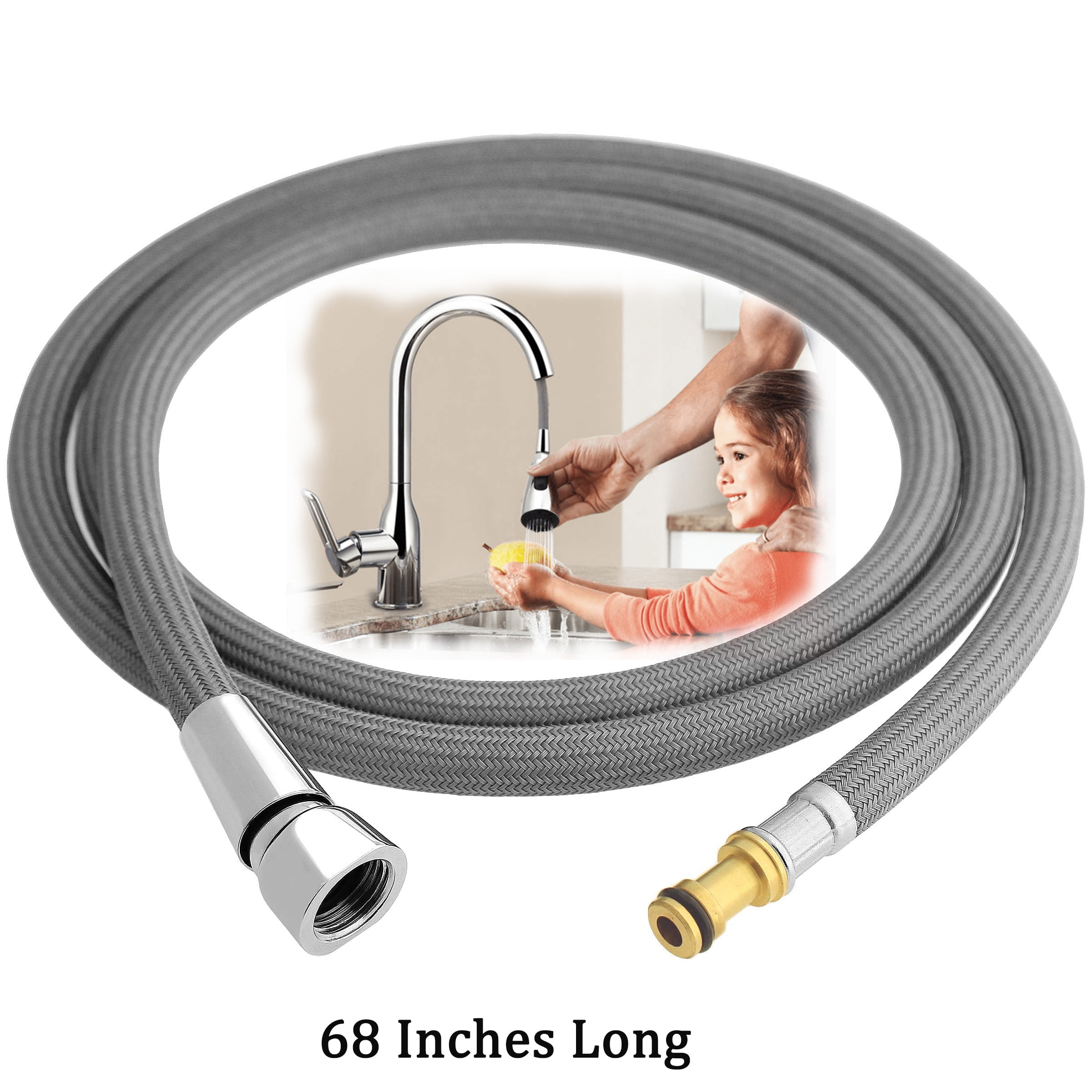 68 Inches 150259 Replacement Hose Kit for Moen Pulldown Kitchen Faucets
