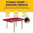 thumbnail image 4 of Christmas Trees Table Cloths for 5 Foot Rectangle Tables, Red Xmas Pine Tree Snowflake Plaid Patio Waterproof Elastic Fitted Tablecloths, Washable Rectangular Table Cover for Camping, 4 of 8