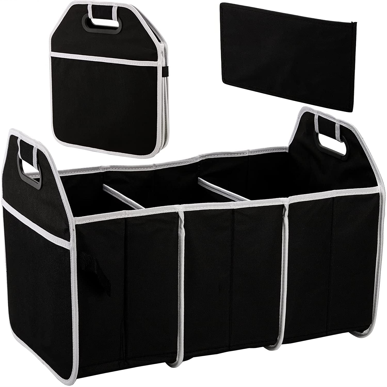 Collapsible Trunk Storage & Reinforced Handles, SUV Trunk Organizers