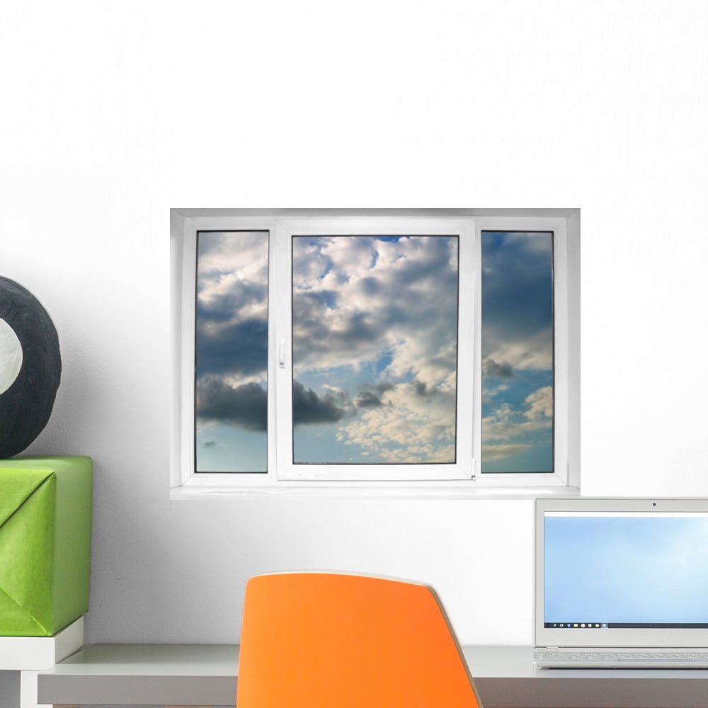 Sky Seen through White Wall Mural by Wallmonkeys Peel and Stick Graphic ...
