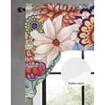 thumbnail image 2 of Boho Floral Swag Valances for Windows, Small Curtains Drapes, Bohemia Colorful Mandalas Botanical Flower Kitchen Window Curtains Over Sink Window Treatment Valance for Bedroom/Bathroom 56"x36", 2 of 5
