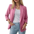 thumbnail image 2 of YDFCWXW Women Long Sleeve Blazer Open Front Cardigan Jacket Work Office Blazer Light Purple, S, 2 of 8