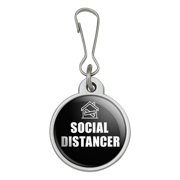 Boarded Up Home Social Distancer Jacket Handbag Purse Luggage Backpack Zipper Pull Charm